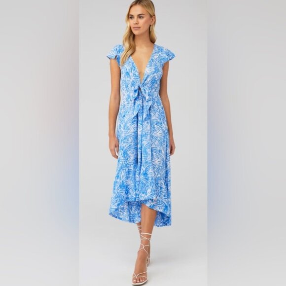 Tiare Hawaii Women's Blake Maxi Dress. One Size. Color: Batik Breeze Sky. NWOT - Picture 1 of 3